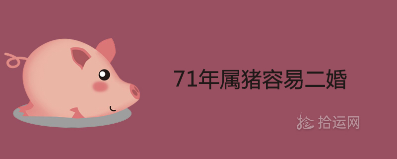 71세 돼지가 두 번 결혼하기 쉽다는 것이 사실입니까?