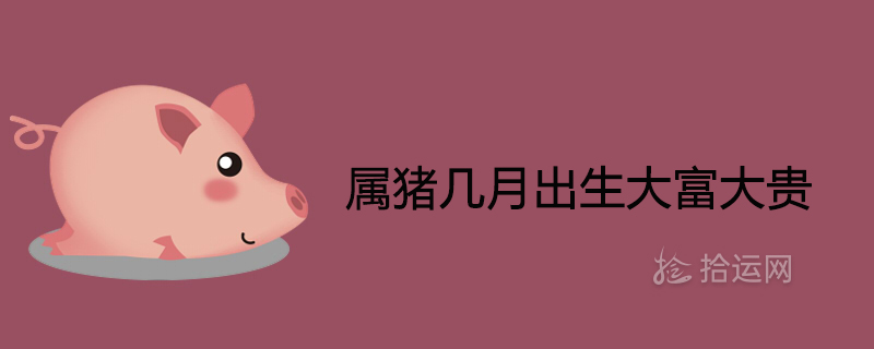 In the month of the year of the pig, you will be rich and rich