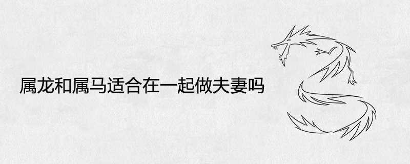 용과 말이 커플에게 적합합니까?