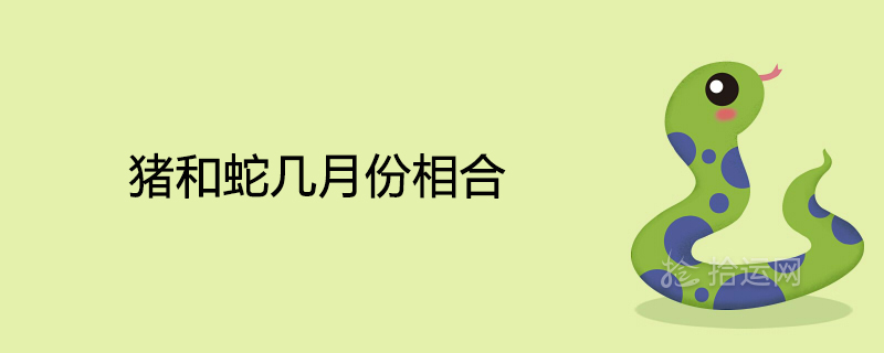 돼지와 뱀이 일치할 때