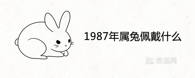 What does the rabbit wear in 1987 for wealth